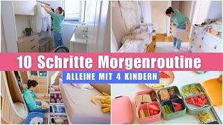 Die WICHTIGSTEN ToDos am Morgen mit 4 Kindern | Clean With Me deutsch | Elizabeth