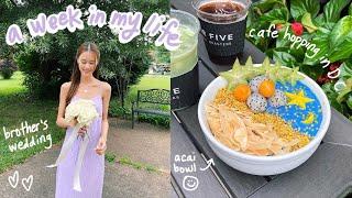 last usa vlog  brother's wedding, vegan tacos, açaí bowl, catching fireflies, flying back to korea