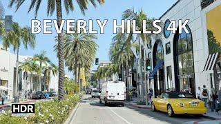 Driving Beverly Hills 4K HDR - Los Angeles USA