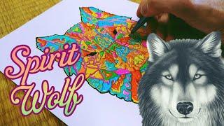 Psychedelic Wolf Drawing ( Trippy Art Timelapse )