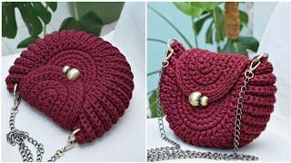 Crochet Shell handbag tutorial Мастер-класс по вязанию сумки Ракушка