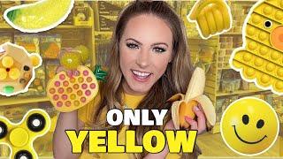 NO BUDGET YELLOW ONLY FIDGET SHOPPING CHALLENGE 