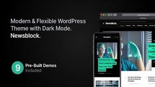 Newsblock - News & Magazine WordPress Theme with Dark Mode Free Download