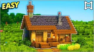 Minecraft ► Easy Oak Wooden Survival House Tutorial | Starter Builds