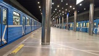 Novosibrsk metro - Gagarinskaya station \ Сборник поездов на станции Гагаринская