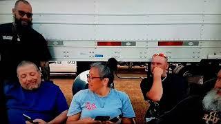 Convoy Santa plays Amazing Grace for Trucker G and The Peoples Convoy Family