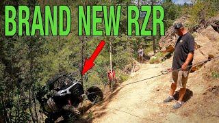 New RZR Falls Off Narrow Road