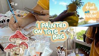 how to paint on tote bag ️ peachmallows
