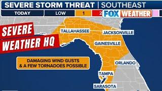 Severe Storms Threaten Florida, Southeast On Warm Side Of Coast-To-Coast Winter Storm