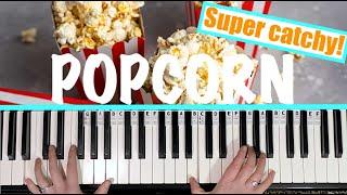 How to play POPCORN - Hot Butter Piano Tutorial [MAIN THEME]