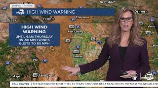 High Wind Warning in effect, warming up for metro Denver