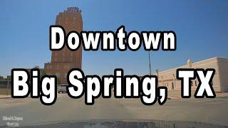 Driving Downtown Big Spring, TX (Dash Cam)