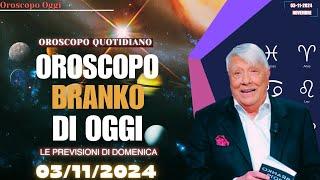 Oroscopo Branko 03 Novembre 2024: Previsioni Astrologiche per Ogni Segno