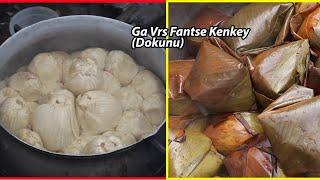 Traditional Cooking Recipe !! Fantse vrs Ga Kenkey(Dokunu) in GHANA, West Africa