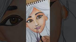 EP-12 face of a girl painting for beginners easy painting #painting #art #drawing #watercolor