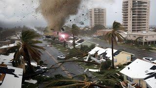 Major tragedy in Texas USA! Building damage everywhere, storm and tornado in Texas