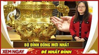 Bộ đỉnh đồng Ngũ Sự mới nhất | Lư hương đồng giá chỉ từ 14tr