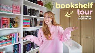 Bookshelf tour! Every single book I own & my physical TBR...