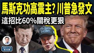 馬斯克功高震主，川普急發文！這件事比60%關稅，更讓習主席惡夢爆表（文昭談古論今20241115第1482期）