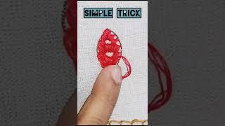 Hand Embroidery Amazing Trick, Easy Flower Embroidery Trick @threadsNpatterns #shortsvideo #ytshorts