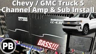 2019 - 2024 Chevy / GMC Truck 5 Channel Amp & Sub Install (Bose Bypass)