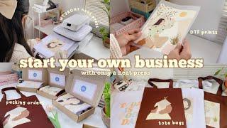 Start your own business in 2025 with only a HeatPress  | Clothing & Totebag | Guide | ft. HTVRONT