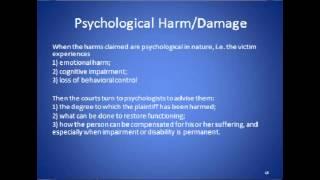 Examples of Psychological Damage