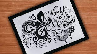 World Music Day|Music Day Drawing|Music Day mandala art|Easy mandala art @VennilaYLCreations