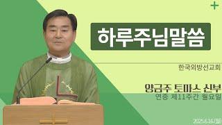 [하루 주님 말씀] 2025년 6월 16일 연중 제11주간 월요일 매일미사ㅣ양금주 토마스 신부 오늘의 복음&강론