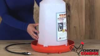 3 Gallon Plastic Waterer with Heater from Chicken Condos