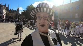 Cat dancing with Pig Dyke Molly Dancers