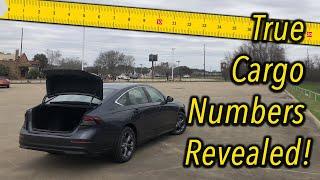 2023 Honda Accord - True Cargo Capacity Given In Inches