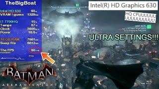 Batman: Arkham Knight running at 60 FPS on Intel HD Graphics with Ultra settings