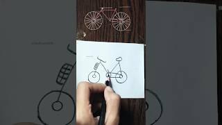 Easy bicycle drawing #shorts