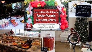 How to Host The Ultimate Family-Friendly Christmas Party // Tips, Prep, Decor & more!