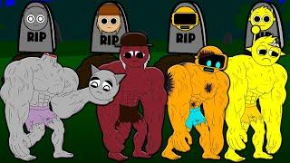 MUSCLE INCREDIBOX SPRUNKI R.I.P SAD STORY! GRAY SIMON TUNNER GARNOLD Cartoon Animation