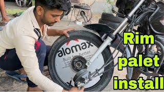 Hf bike ki rim palet kaise bnate or install karte hai