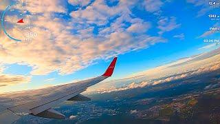 GreatFlyer. FULL FLIGHT BOEING 737 NORDWIND Airlines Moscow-St.Petersburg. ASMR airplane noise