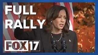 VP Kamala Harris holds rally in Grand Rapids, MI