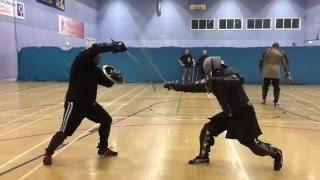 Sabre and Dhal shield (buckler) Nick vs Artur