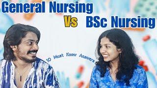 General Nursing Vs BSc Nursing 2024 Malayalam Video Podcast : Top Questions-Answers! #nursingcourse