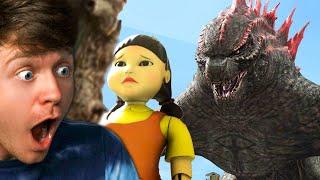 Reacting to EVERY GODZILLA vs SQUID GAME!?