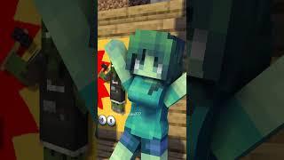 Zombie Girl Statue - minecraft animation #shorts