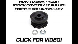 How to swap your Coyote Alternator Pulley