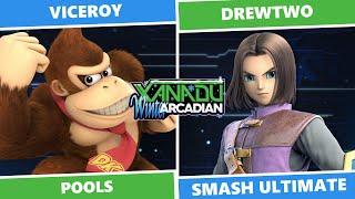 Xanadu Winter Arcadian 2024: Pools - Viceroy (Donkey Kong) Vs. Drewtwo (Hero, Mii Brawler) SSBU