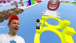 Легкий но классный паркур Easy parkour Obby 200 уровней