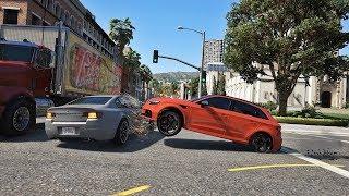 GTA V Reckless Compilation #04 - Flat Tire Crash!