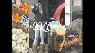 cozy fall vlog  fall shopping, seasonal drinks + bake with me