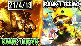 WHEN THE RANK 1 UDYR QUEUES UP WITH THE RANK 1 TEEMO! (AND GOES GOD-MODE) - League of Legends