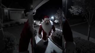 Terrifying Santa Claus caught on CCTV #scary #ai #foundfootage #horror